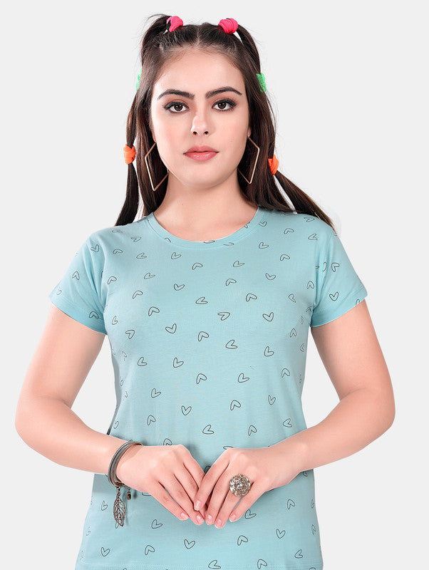 AQUA HEART SHORT CO-ORD SET