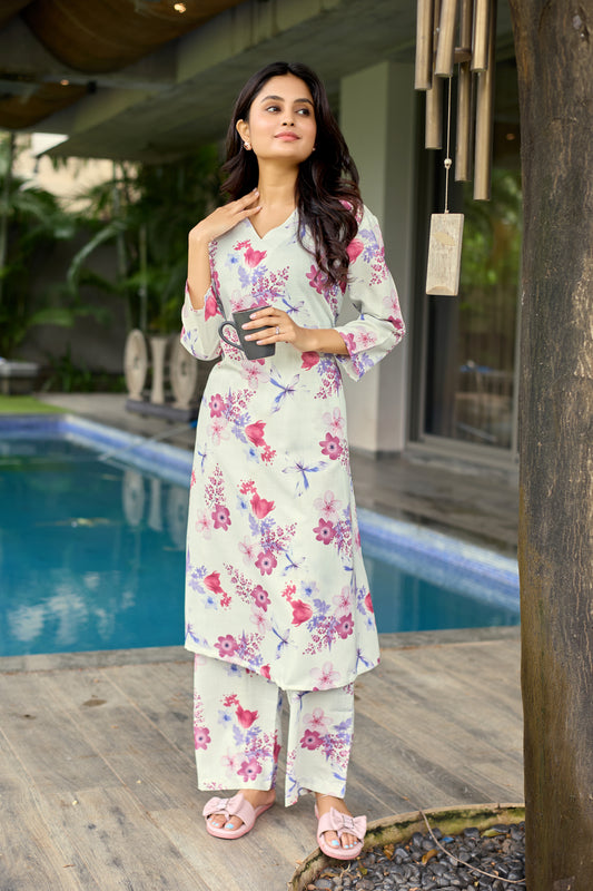 ICY PEARL VIOLET CO-ORD SET