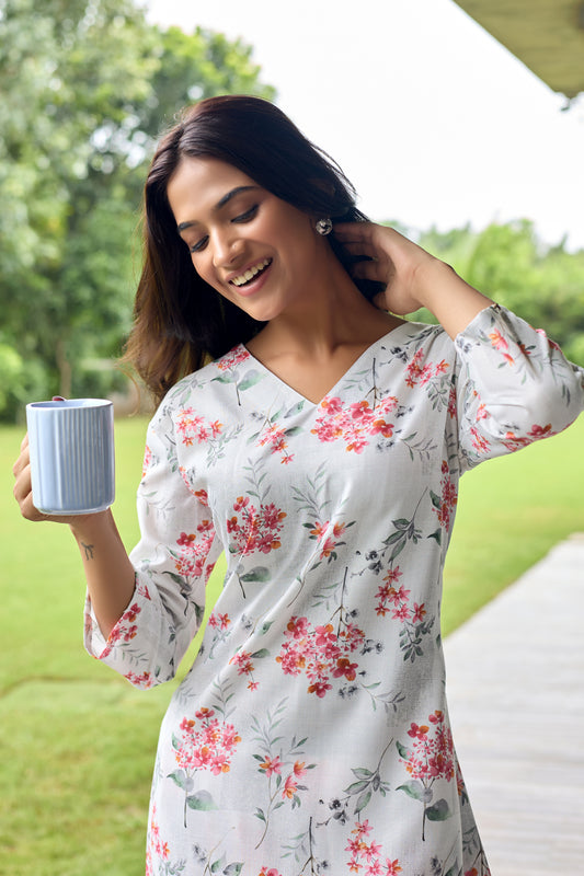 PEARL GREY SUNSET BLOOM CO-ORD SET