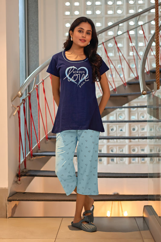AQUA HEART CAPRI SET