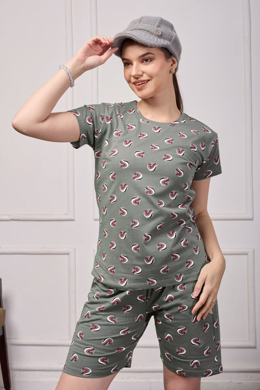 SWOOSH CURVE SHORT SLEEP SET