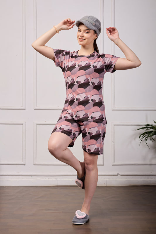 BLUSHCLOUD CAMO SHORT SLEEP SET