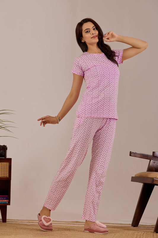 COORD SET MILLENNIAL TINY RED STRIPES