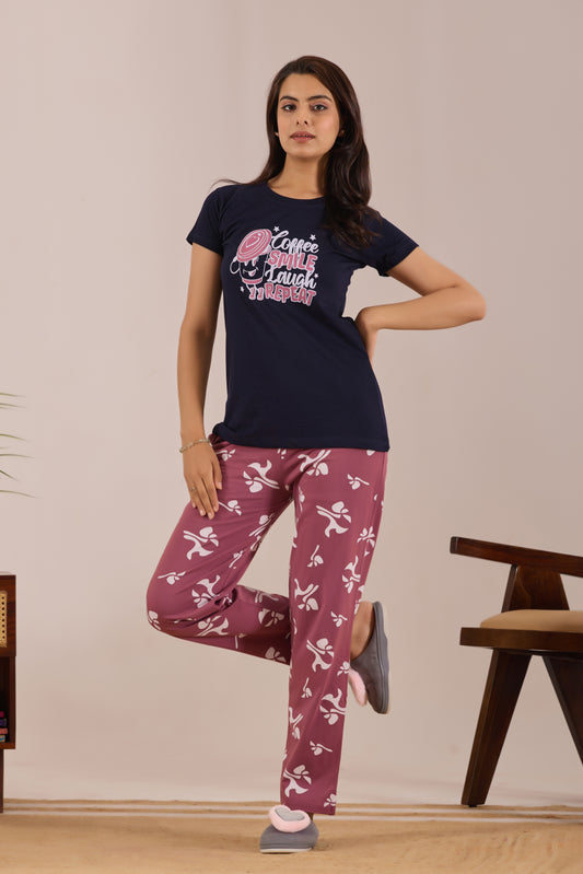 COFFEE & SMILE LEAF LOUNGEWEAR