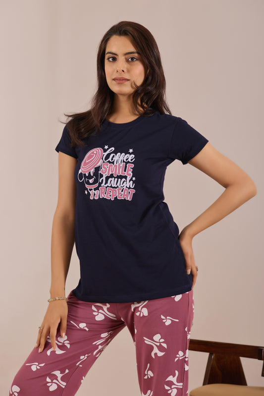 COFFEE & SMILE LEAF LOUNGEWEAR