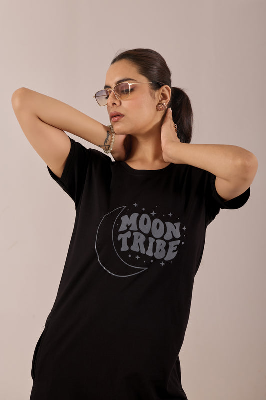 JET BLACK MOON TRIBE SHORT NIGHTY