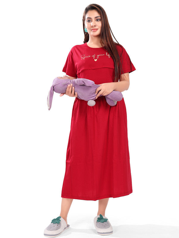 RED SPICE OF YOUR LIFE MATERNITY WEAR