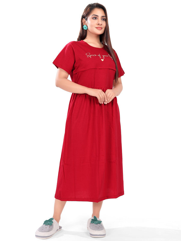 RED SPICE OF YOUR LIFE MATERNITY WEAR