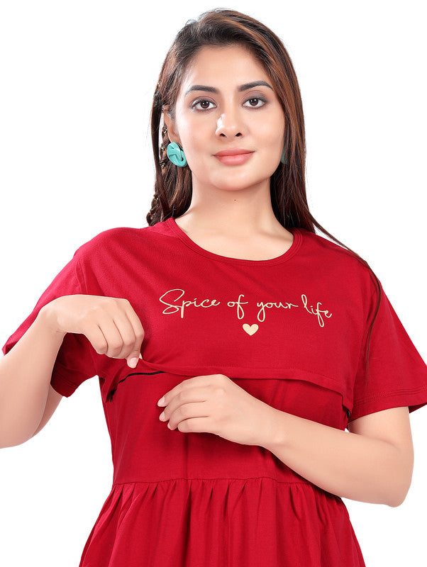 RED SPICE OF YOUR LIFE MATERNITY WEAR