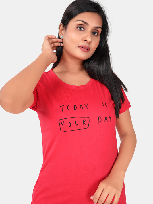 RED TODAY SHORT NIGHTY