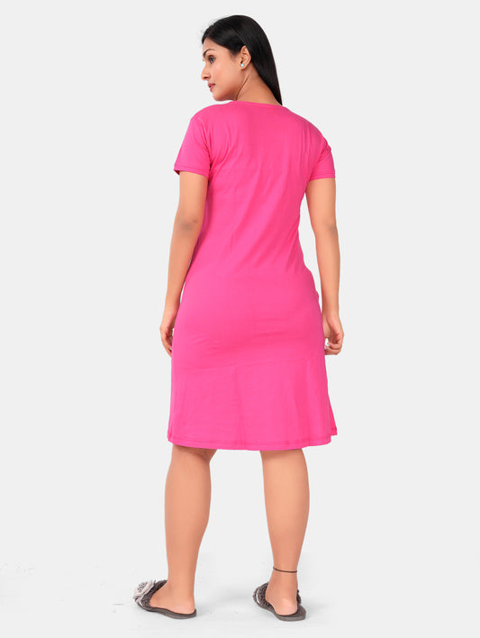 PINK TEDDY SHORT NIGHTY