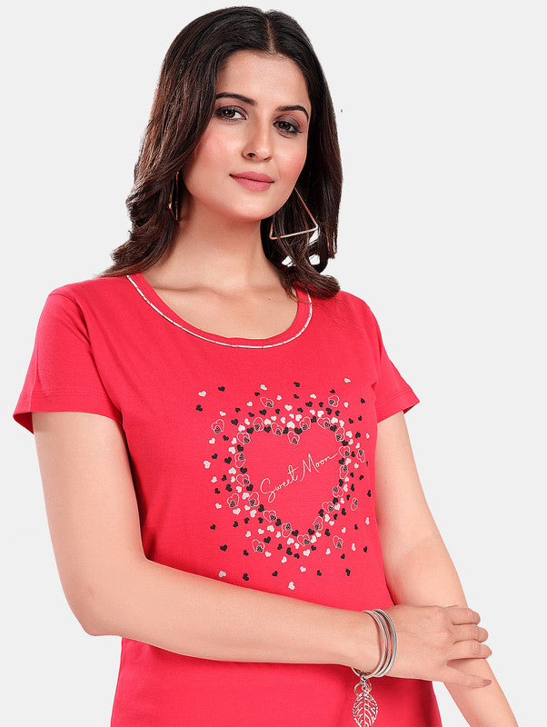 DARK PINK STAR LOUNGE WEAR