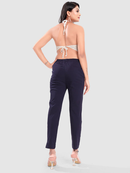 TWILL LYCRA PANT - NAVY BLUE