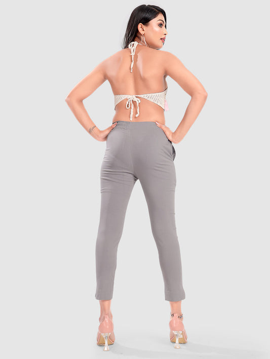 TWILL LYCRA PANT - LIGHT GREY