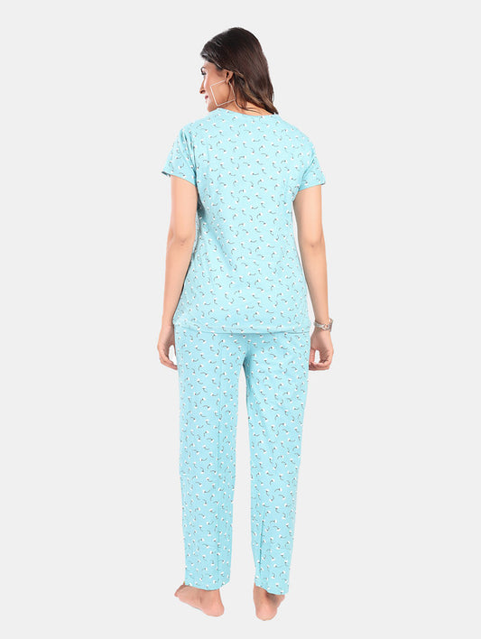 BLUE FLOWER FULL CO-ORD SET