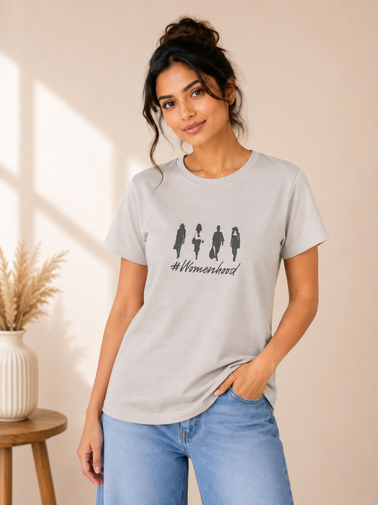 ASH GREY WOMEN HOOD T-SHIRT