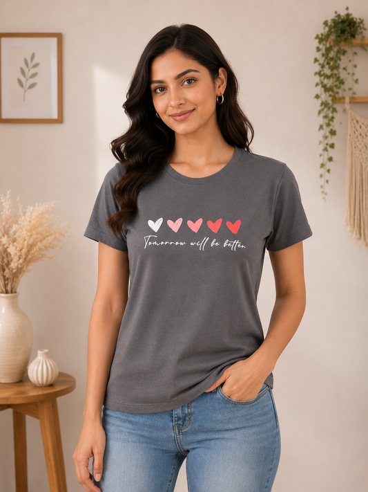 SMOKE GREY SWEET BERRIES T-SHIRT
