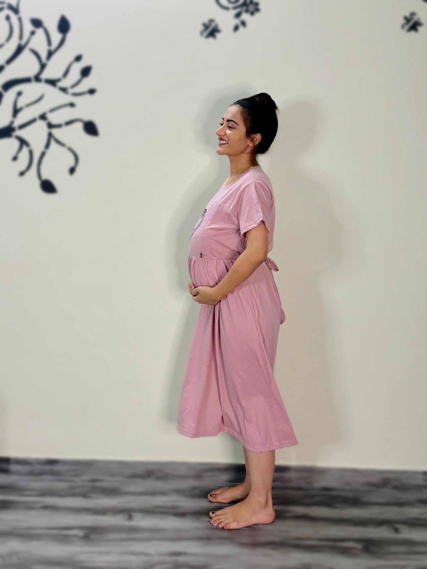 PASTEL PINK FOREVER MATERNITY GOWN
