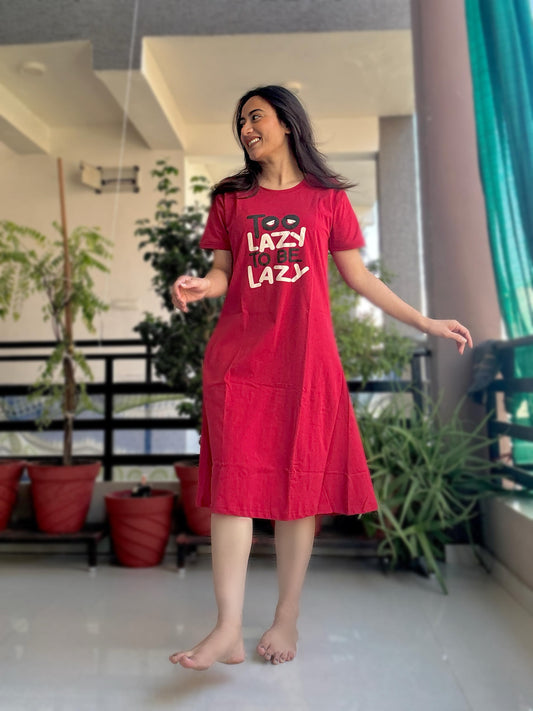 TOO LAZY TO BE LAZY (TOMOTO RED)