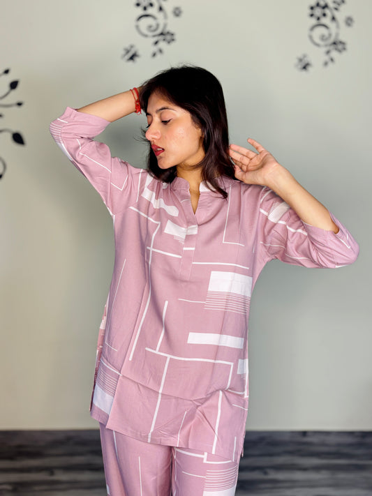 TEA ROSE HARMONY RAYON CO-ORD SET