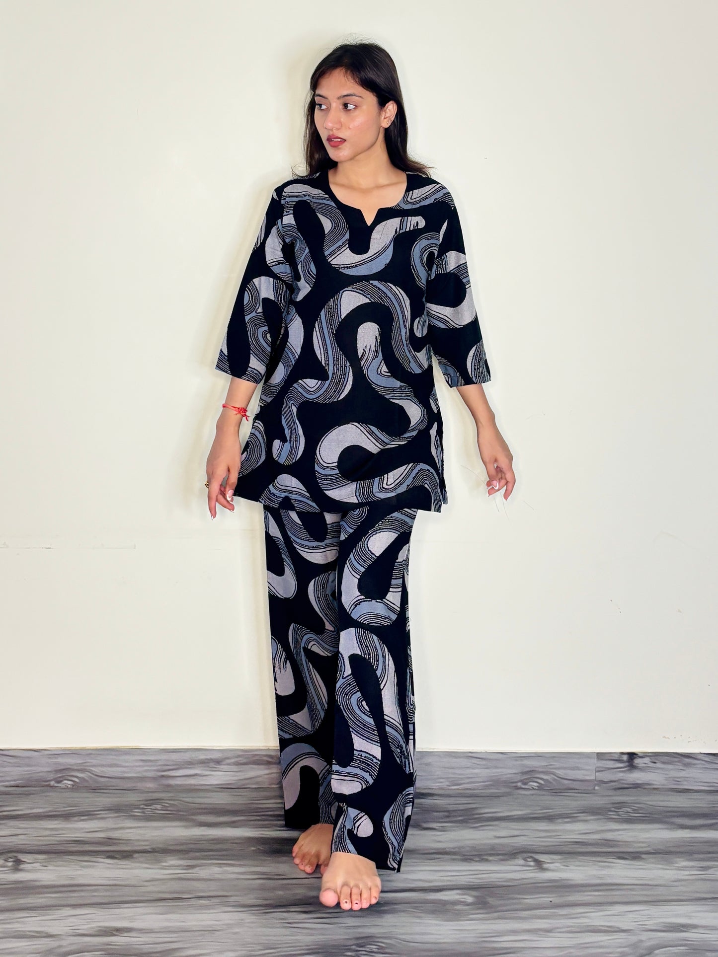 OBSIDIAN MIST FLOW RAYON CO-ORD SET