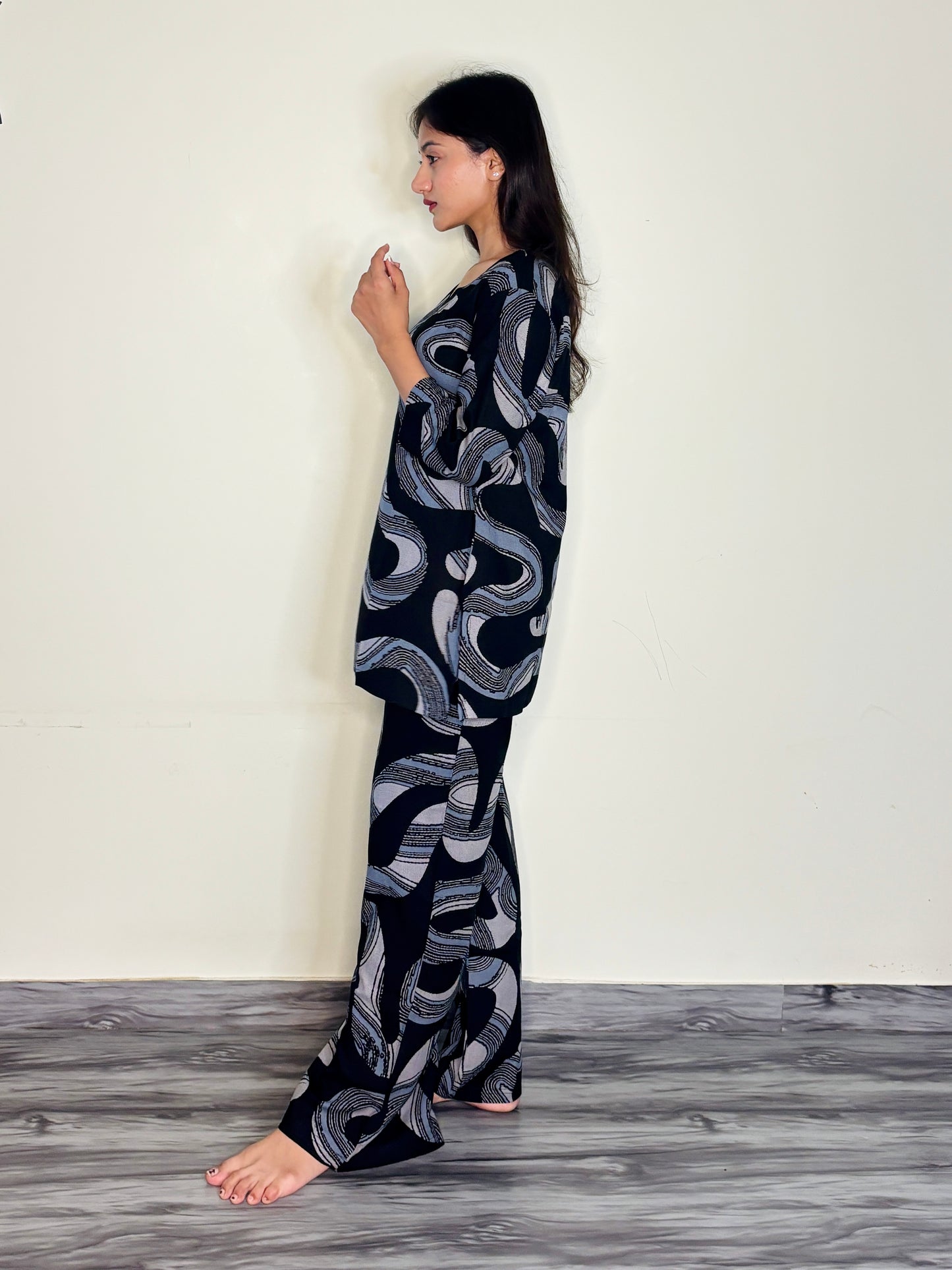 OBSIDIAN MIST FLOW RAYON CO-ORD SET