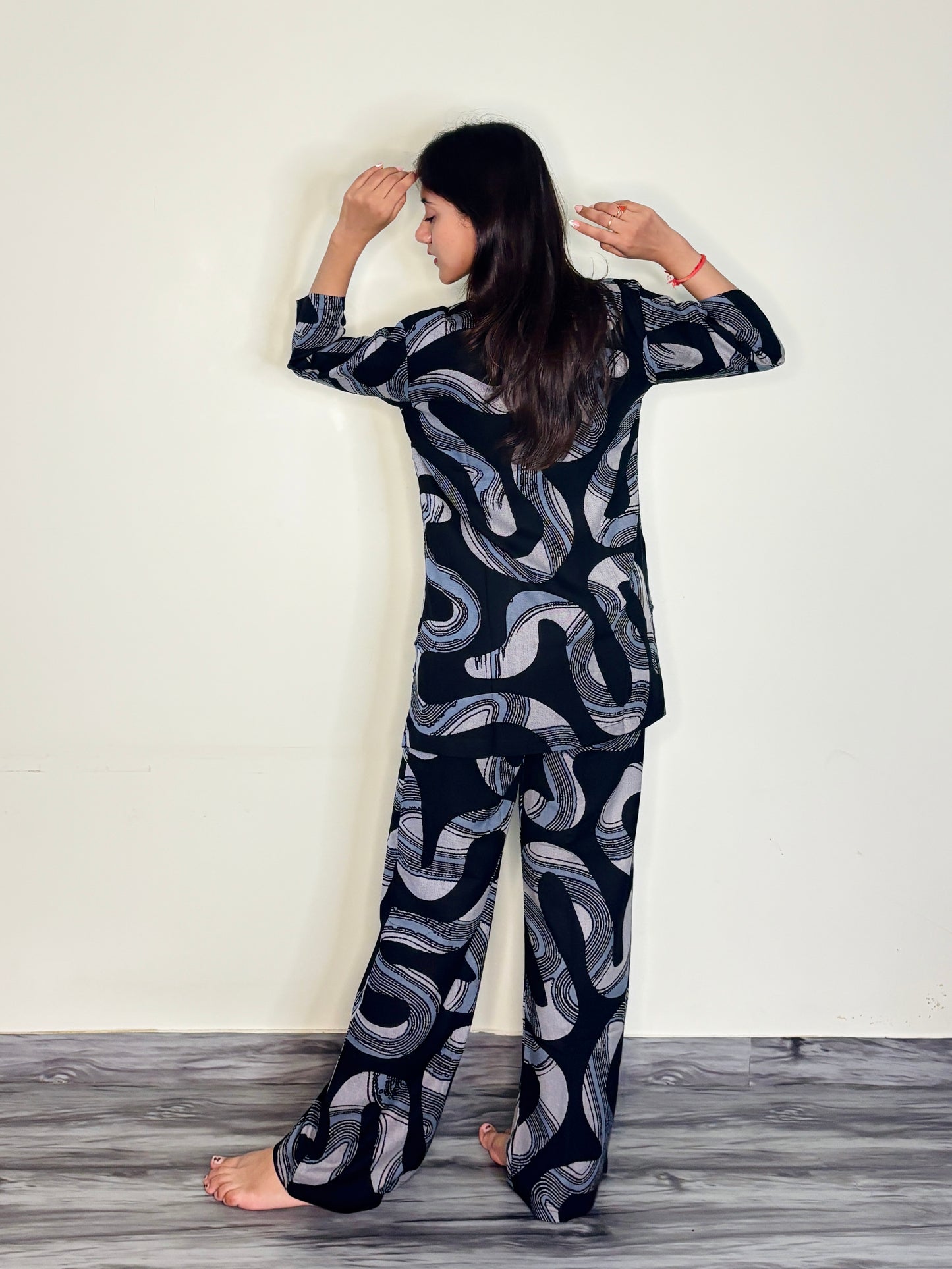 OBSIDIAN MIST FLOW RAYON CO-ORD SET