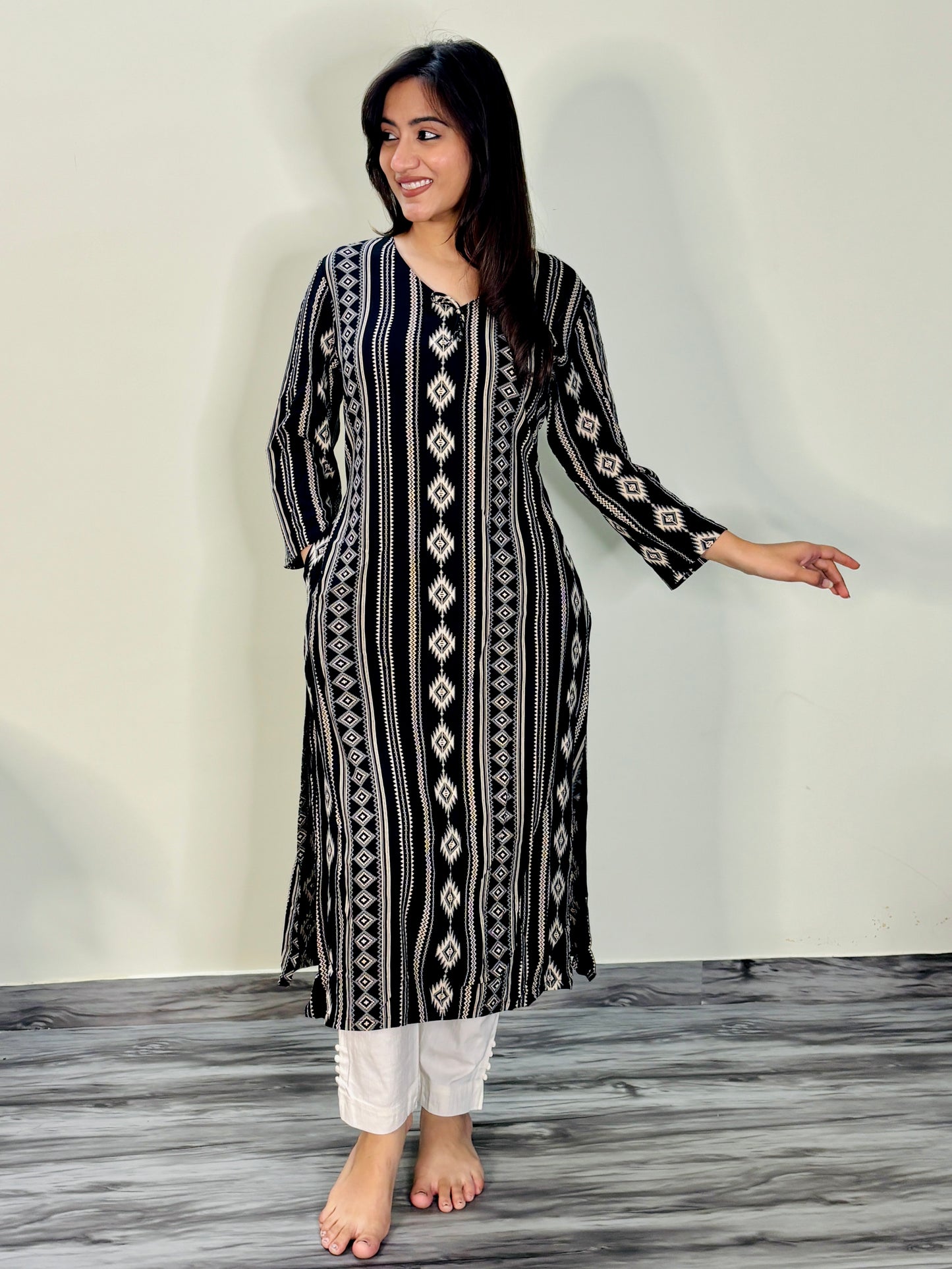 ANCIENT TRIBAL RAYON KURTI (Only kurti)