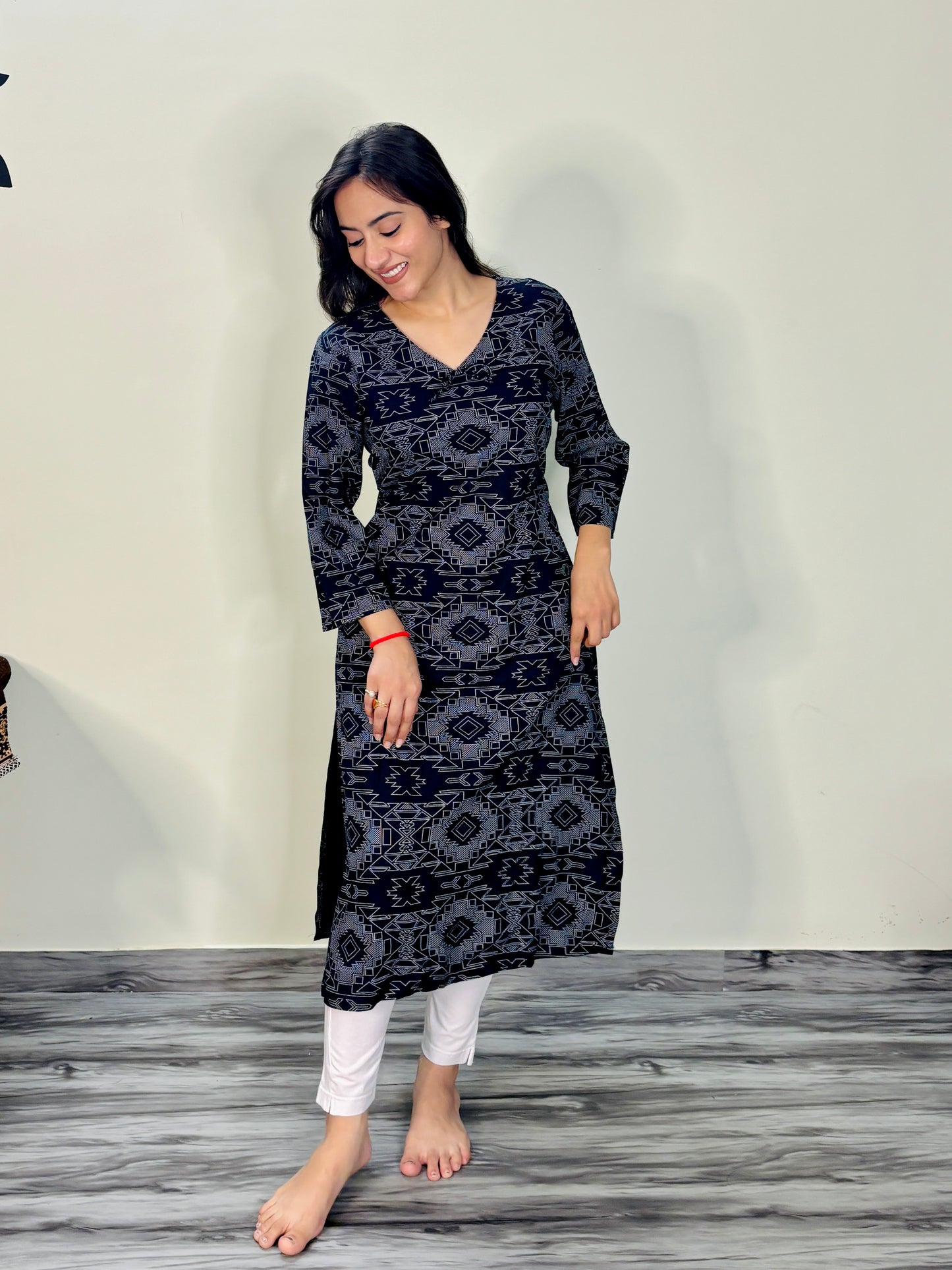 TWILIGHT TAPESTRY RAYON KURTI (Only kurti)