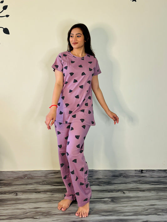 LAVENDER WATERMELON PRINTED CO-ORD SET