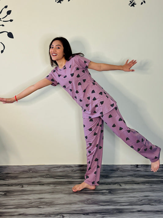 LAVENDER WATERMELON PRINTED CO-ORD SET