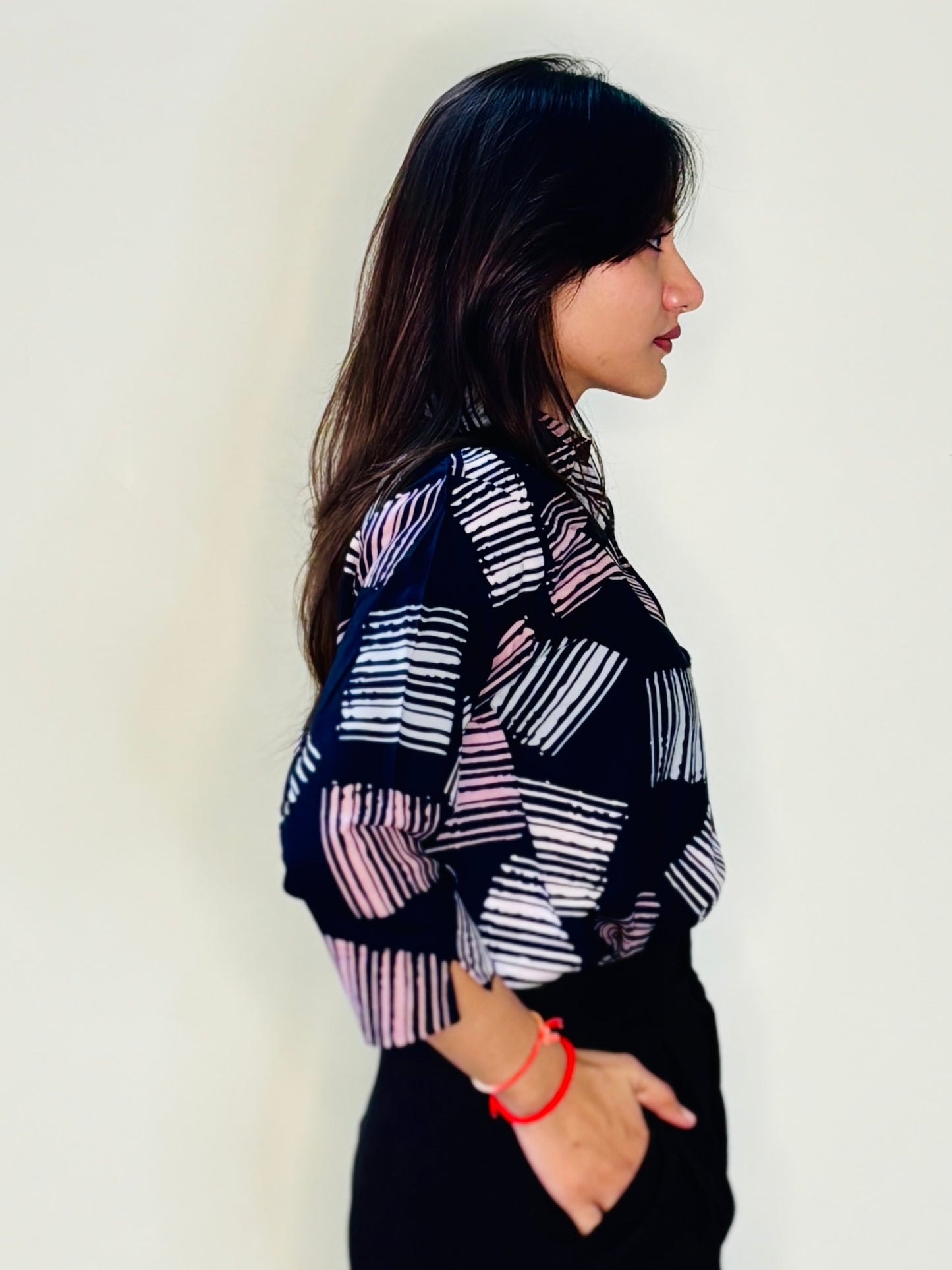 FIBONACCI BLUE SILK RAYON SHIRT (only shirt)