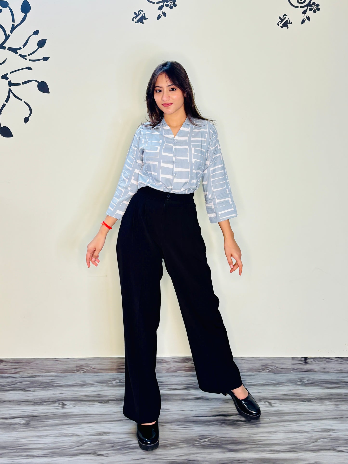 SKY BLUE STRUCTURED SILK RAYON SHIRT (only shirt)