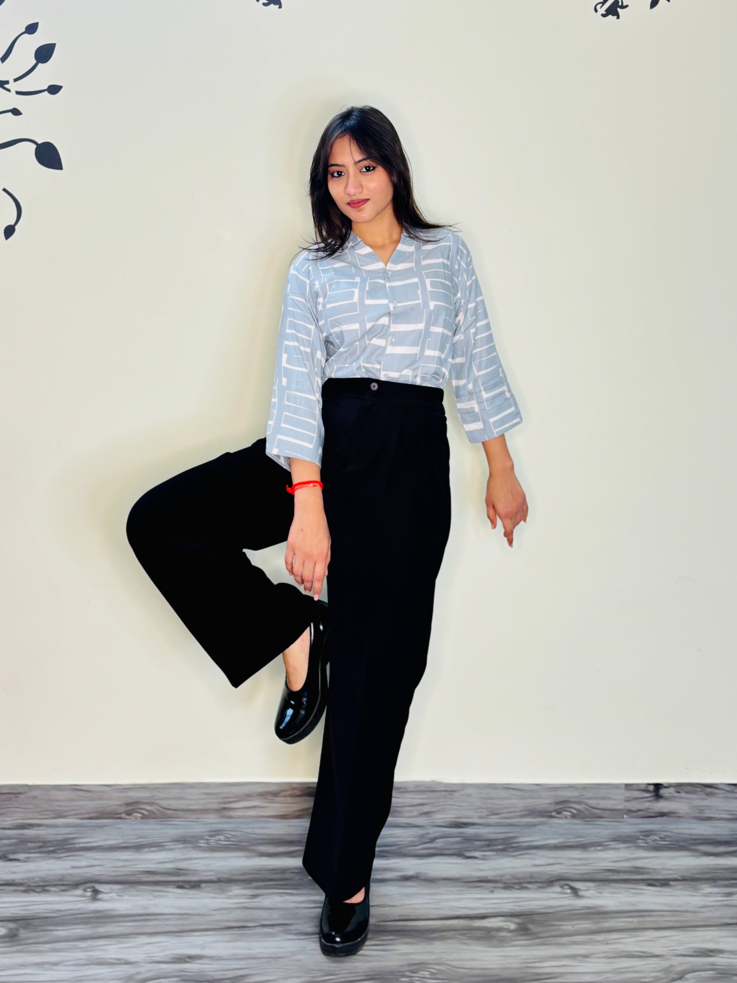 SKY BLUE STRUCTURED SILK RAYON SHIRT (only shirt)