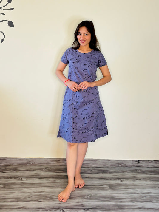 MISTY VIOLET STROKE SHORT NIGHTY