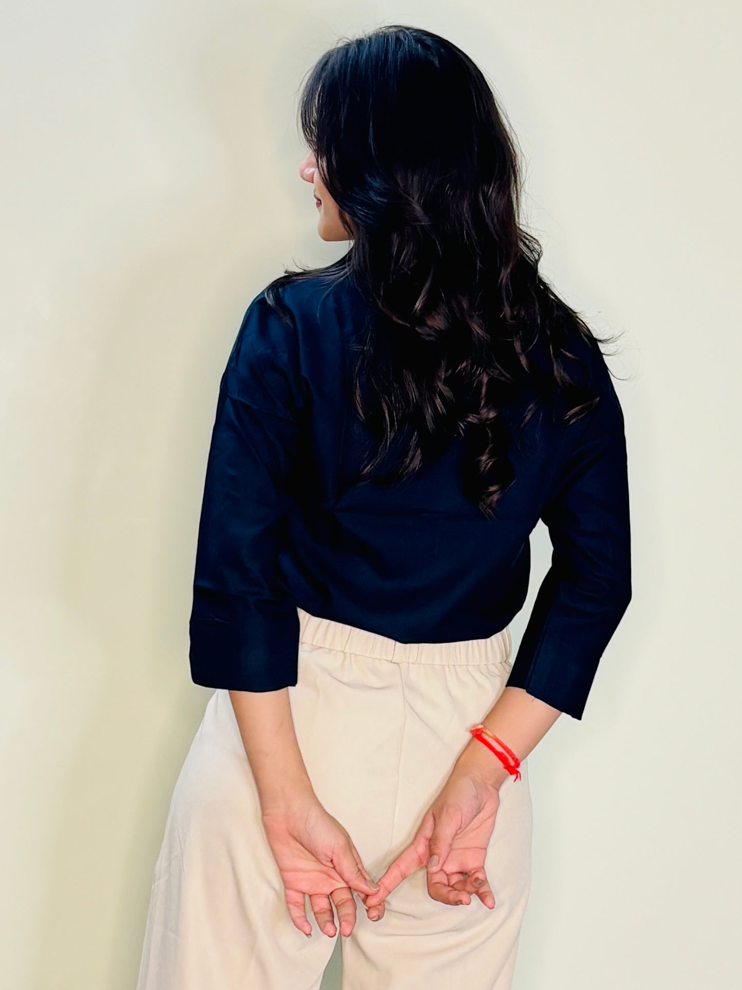 PEACOCK BLUE SILK RAYON SHIRT (only shirt)