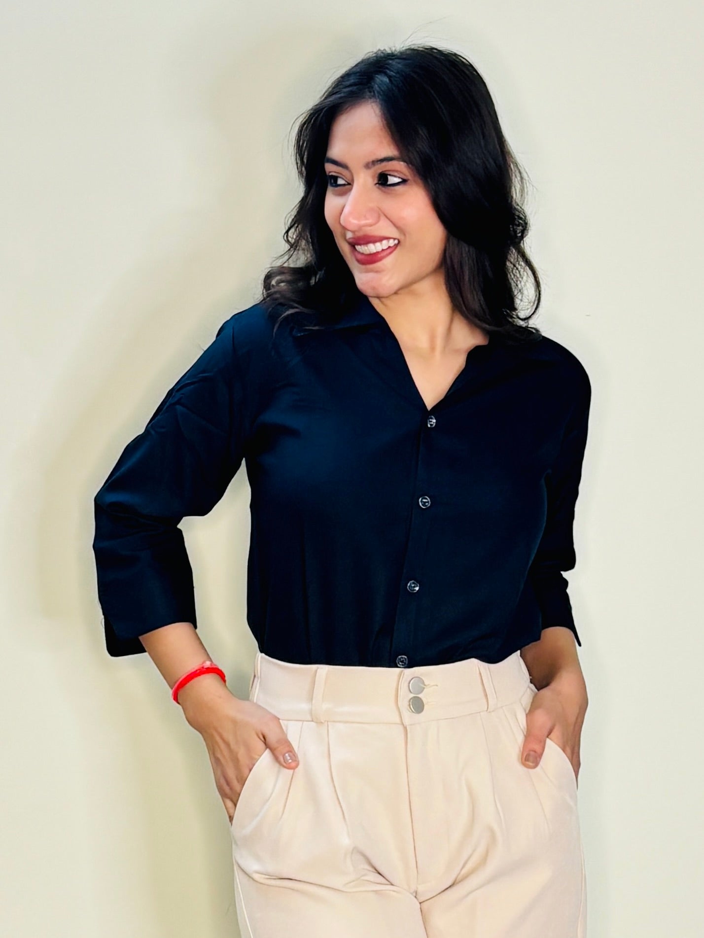 PEACOCK BLUE SILK RAYON SHIRT (only shirt)