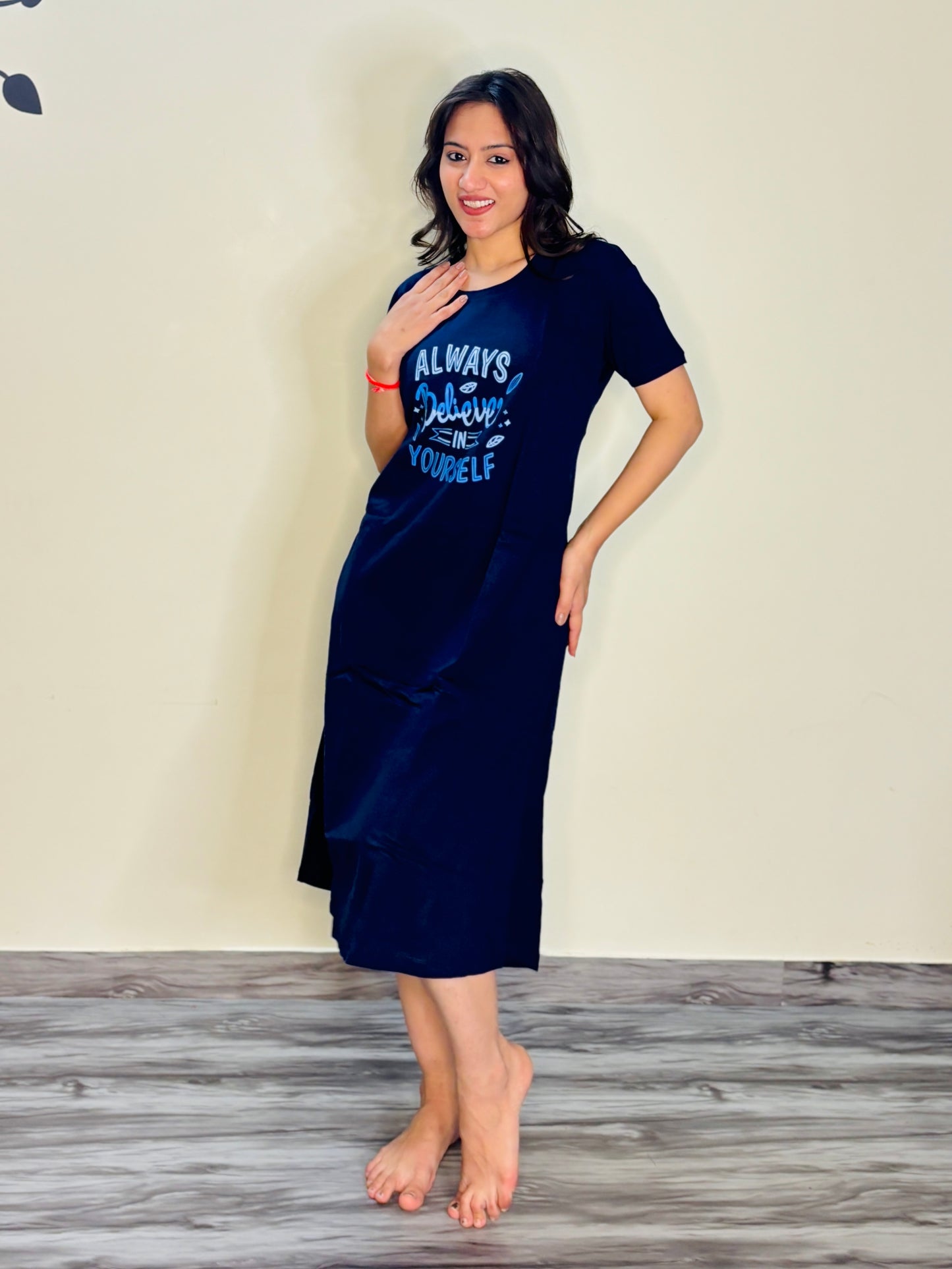 SPACE BLUE BELIEVE IN YOURSELF SHORT NIGHTY