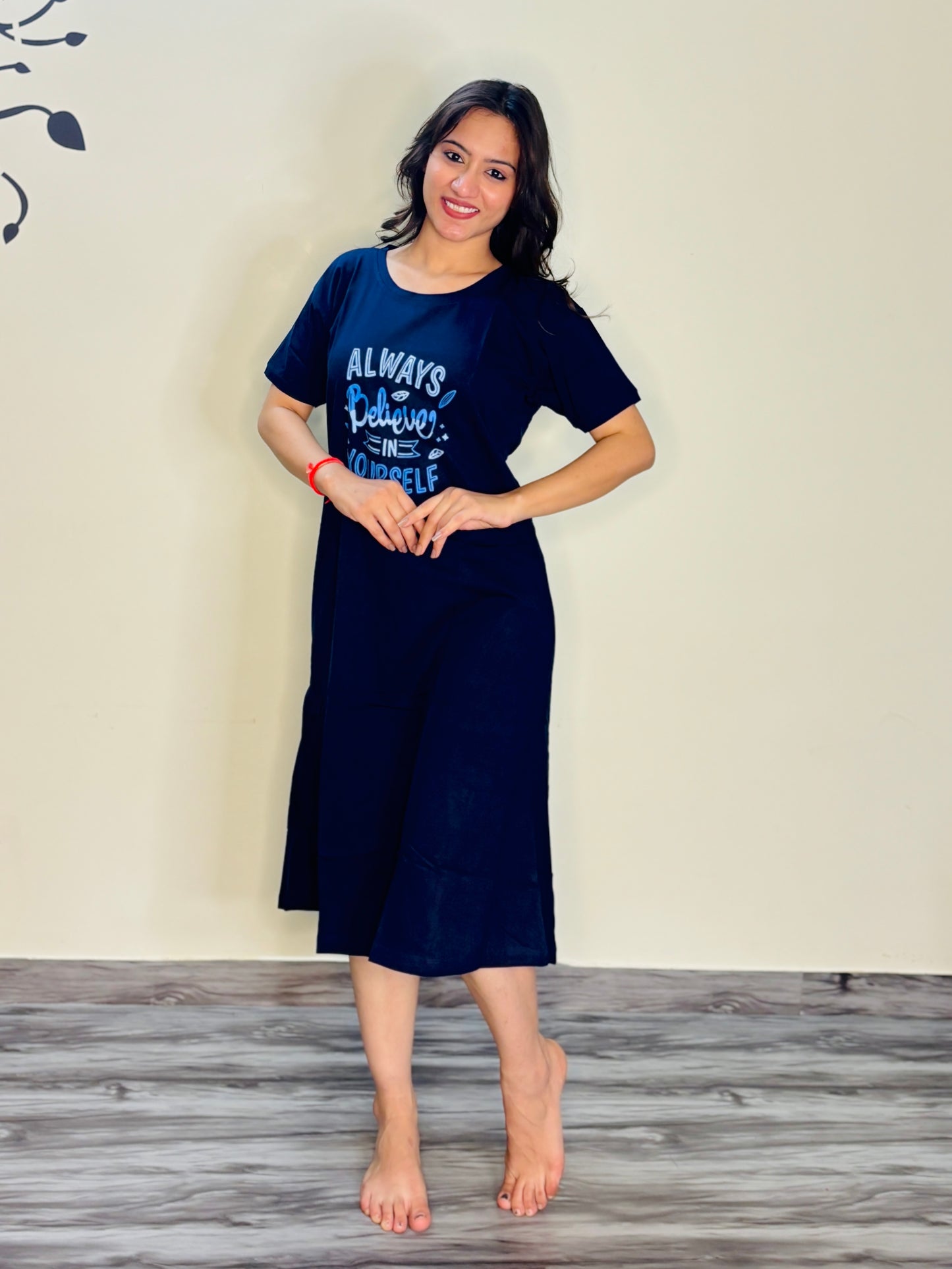 SPACE BLUE BELIEVE IN YOURSELF SHORT NIGHTY