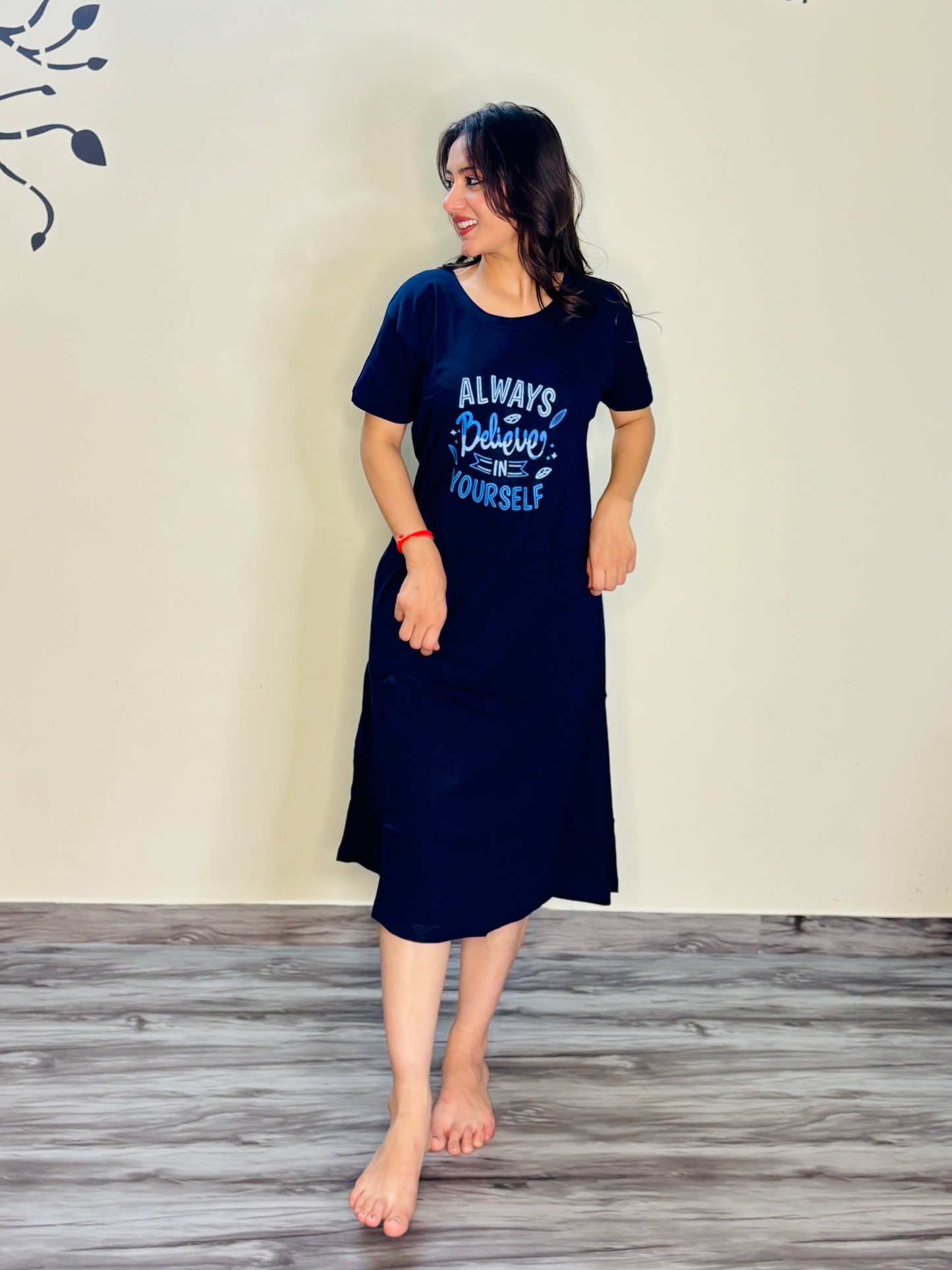 SPACE BLUE BELIEVE IN YOURSELF SHORT NIGHTY