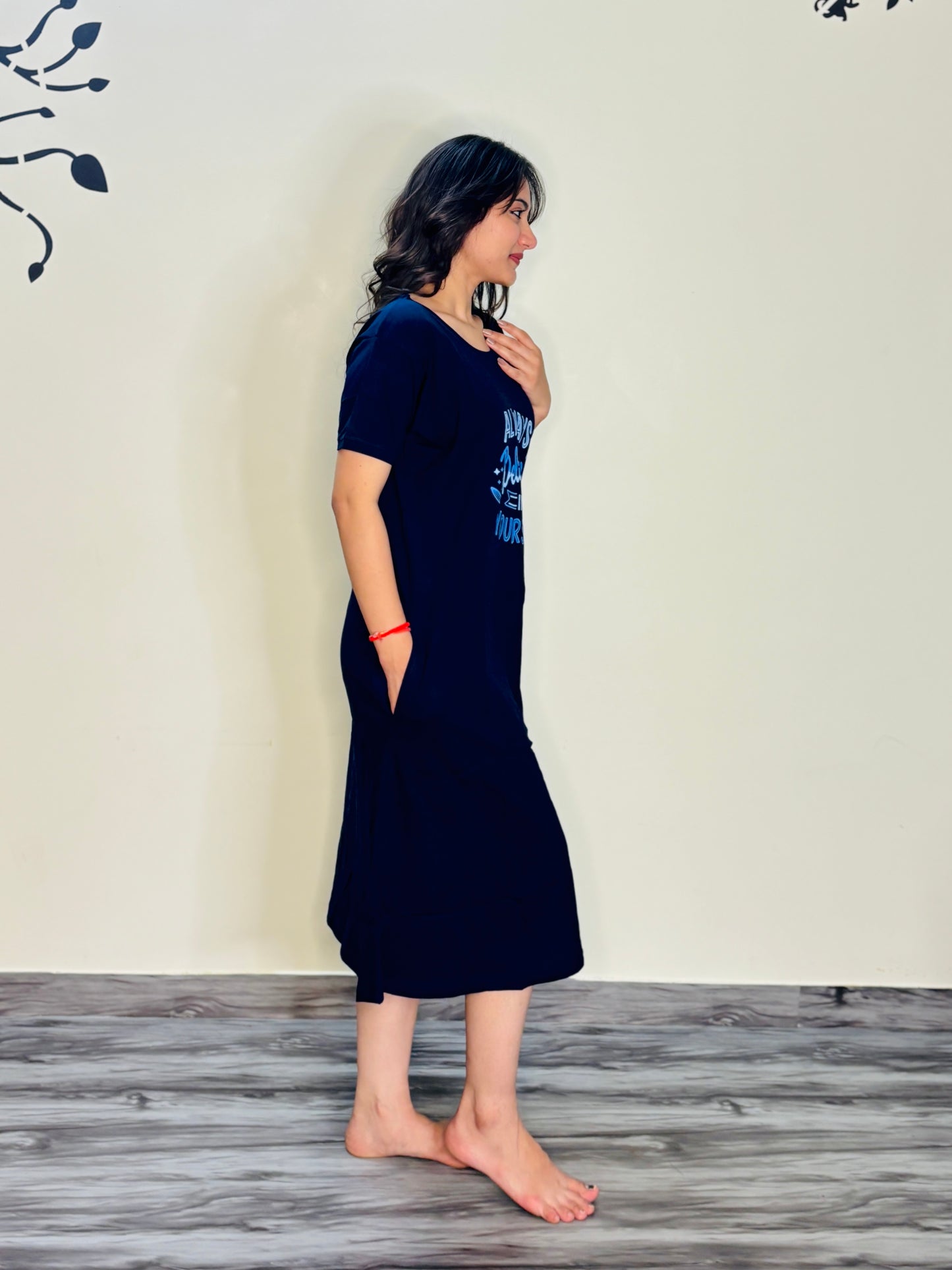 SPACE BLUE BELIEVE IN YOURSELF SHORT NIGHTY