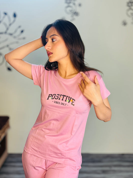 CANDY PINK POSITIVE TENSIL CO-ORD SET