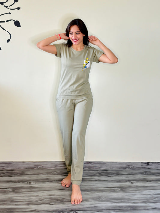 HUNTER GREEN MINIONS TENSIL CO-ORD SET