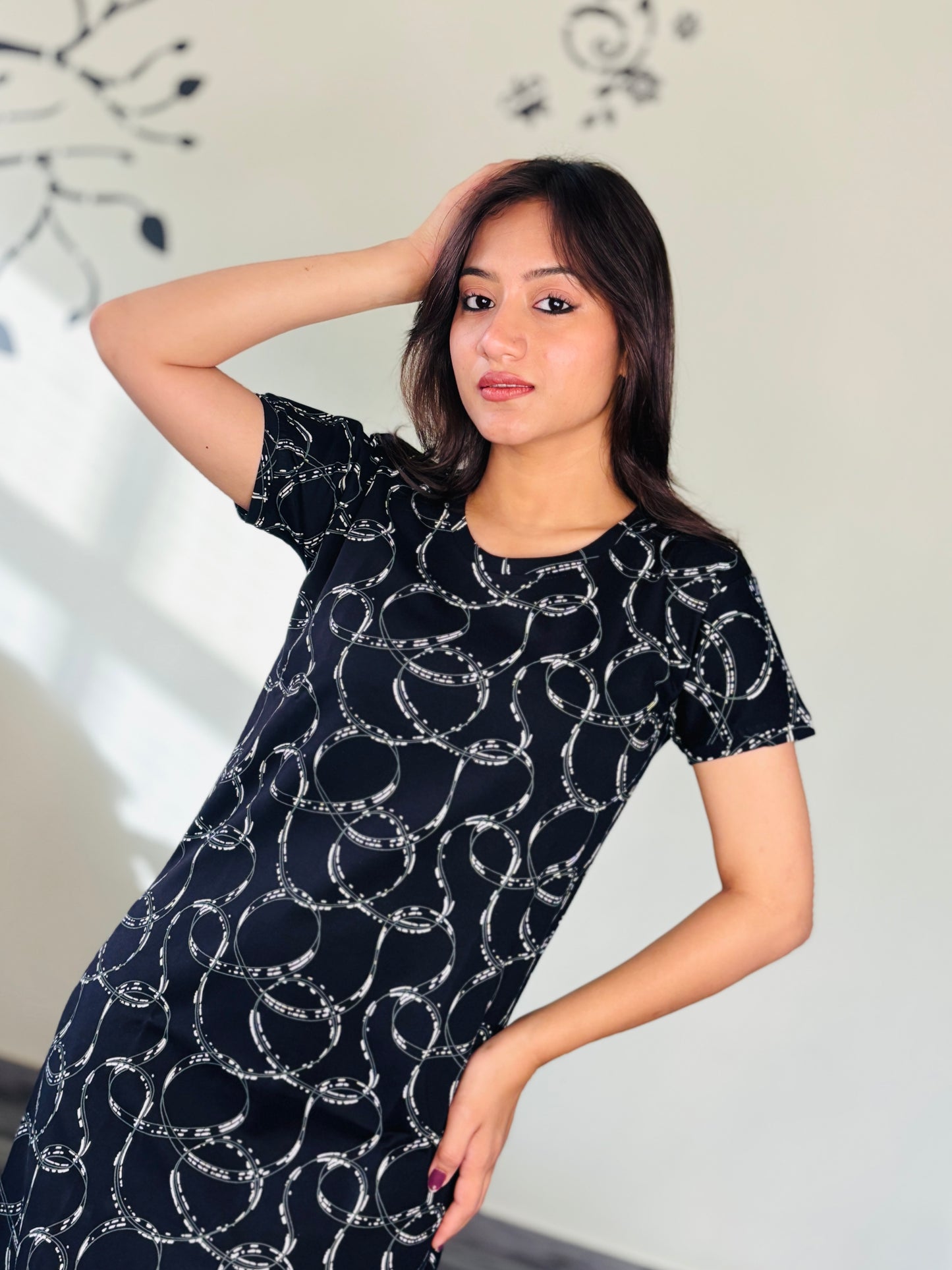KANSAS NAVY BLUE INKED SHORT NIGHTY