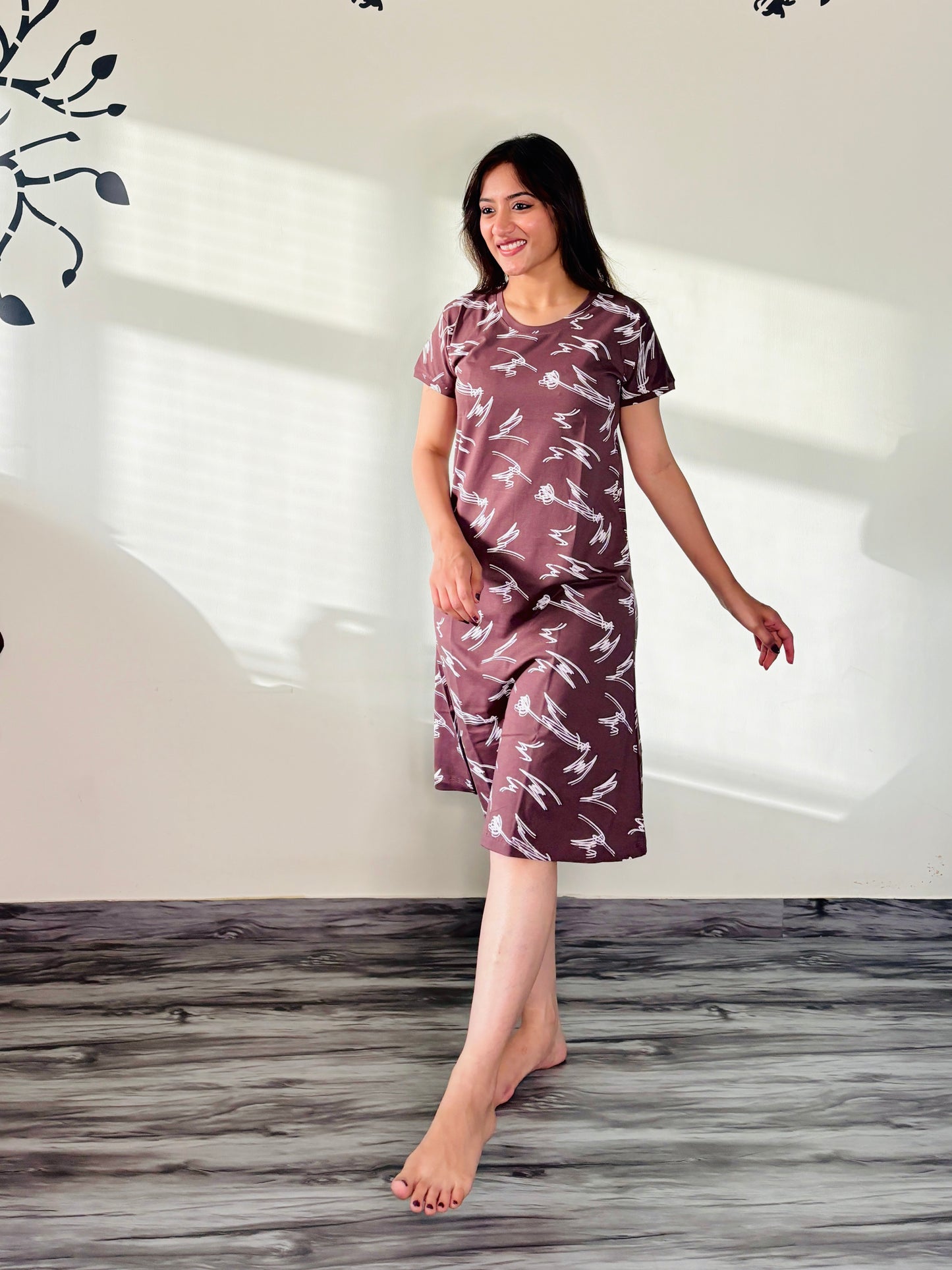 DUSKY ROSE WHIMSY SHORT NIGHTY