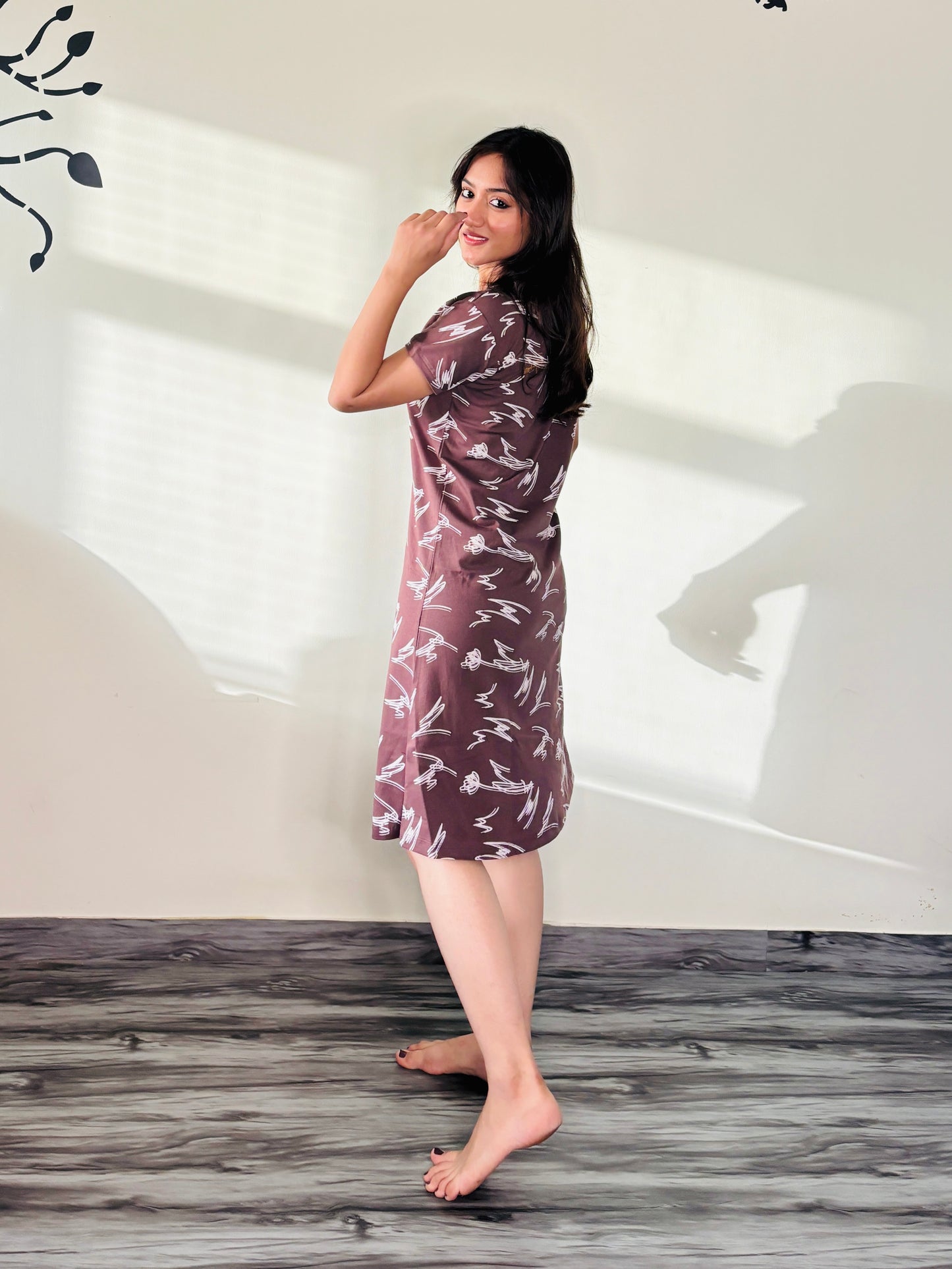 DUSKY ROSE WHIMSY SHORT NIGHTY