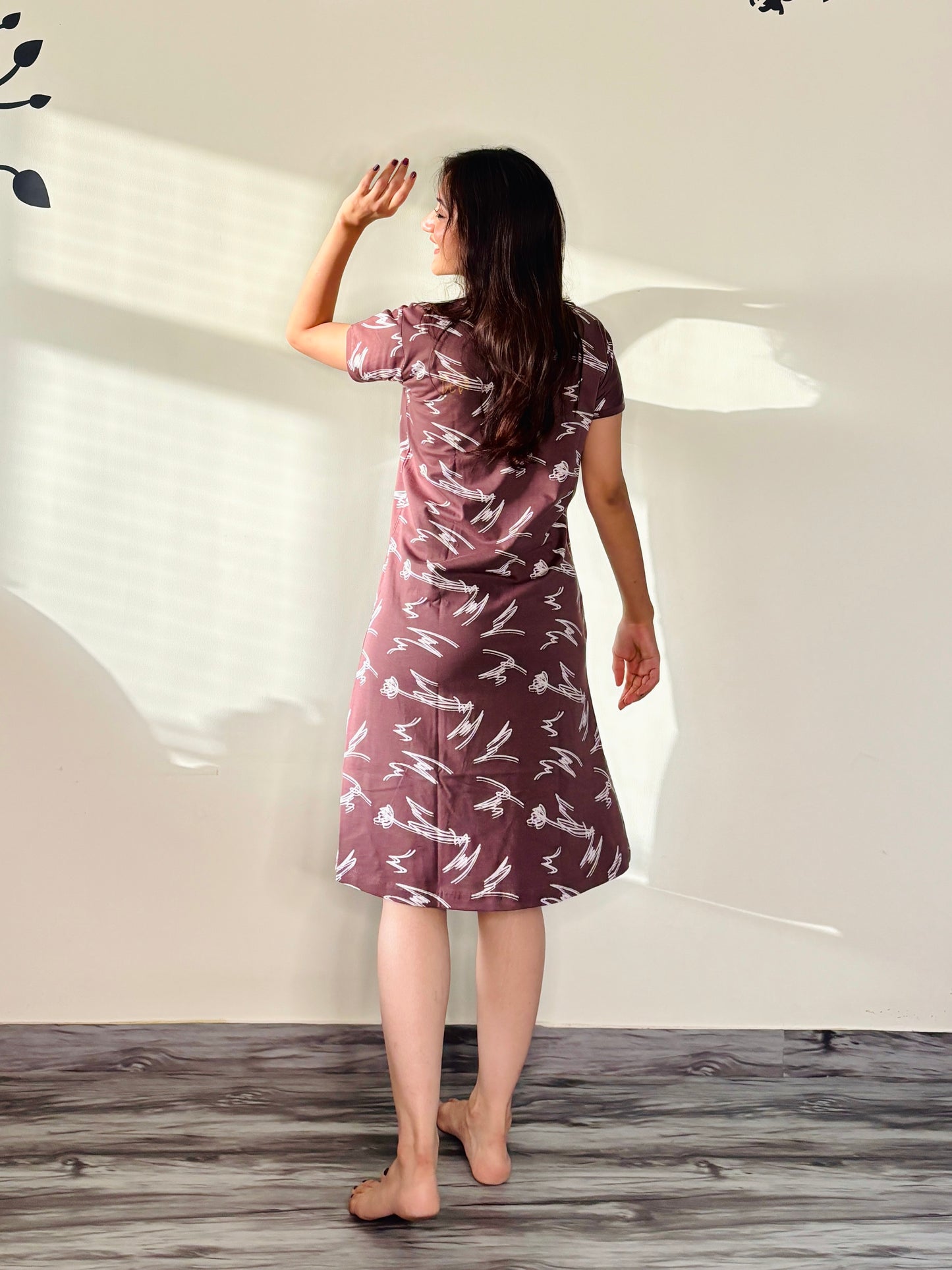 DUSKY ROSE WHIMSY SHORT NIGHTY