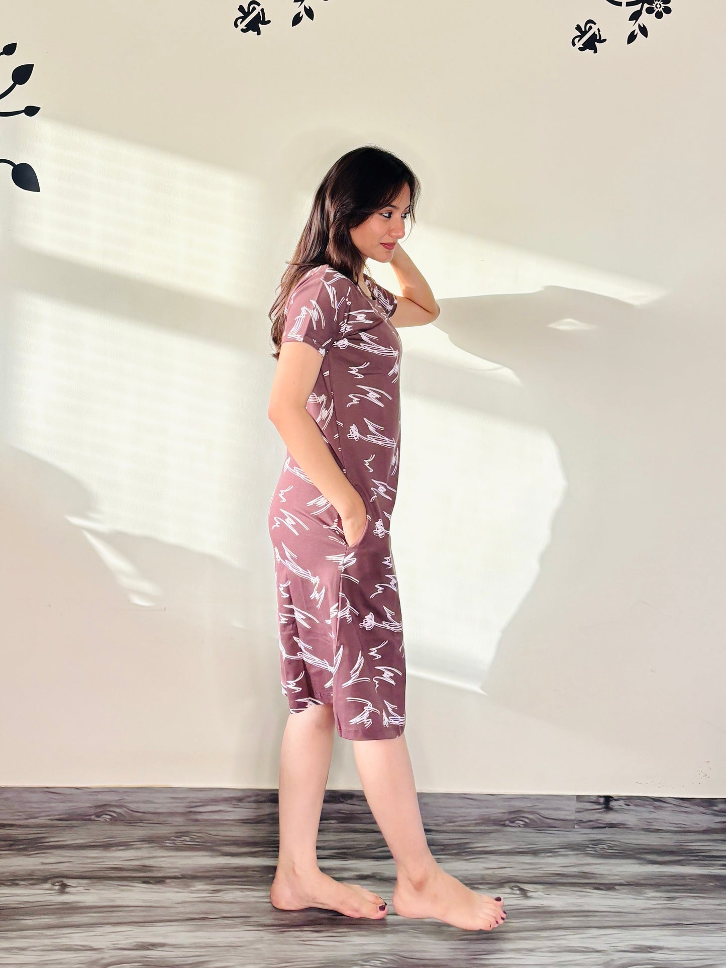 DUSKY ROSE WHIMSY SHORT NIGHTY
