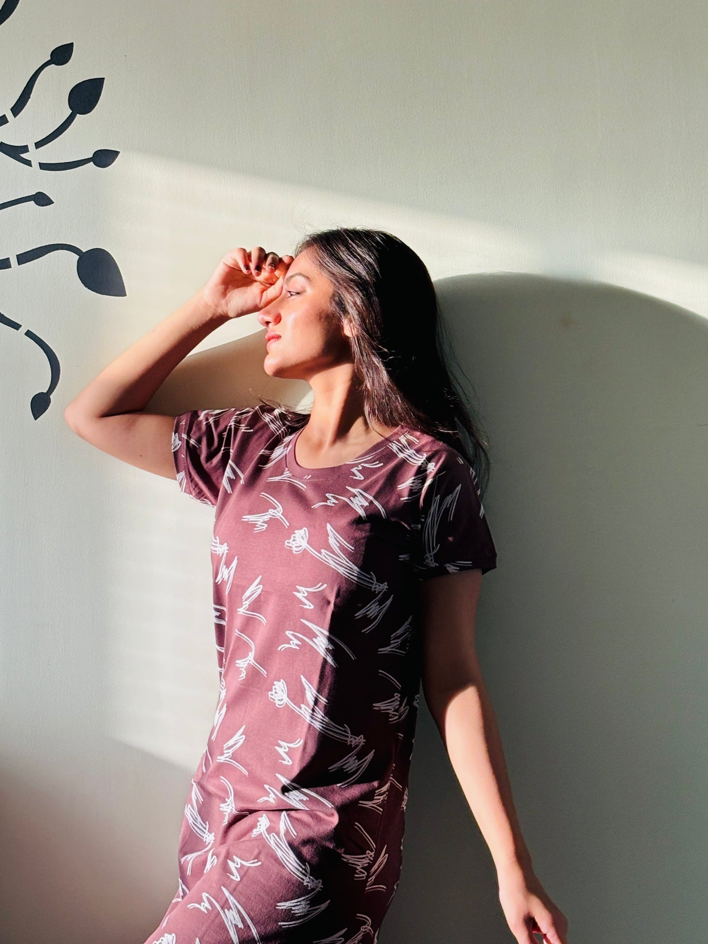 DUSKY ROSE WHIMSY SHORT NIGHTY
