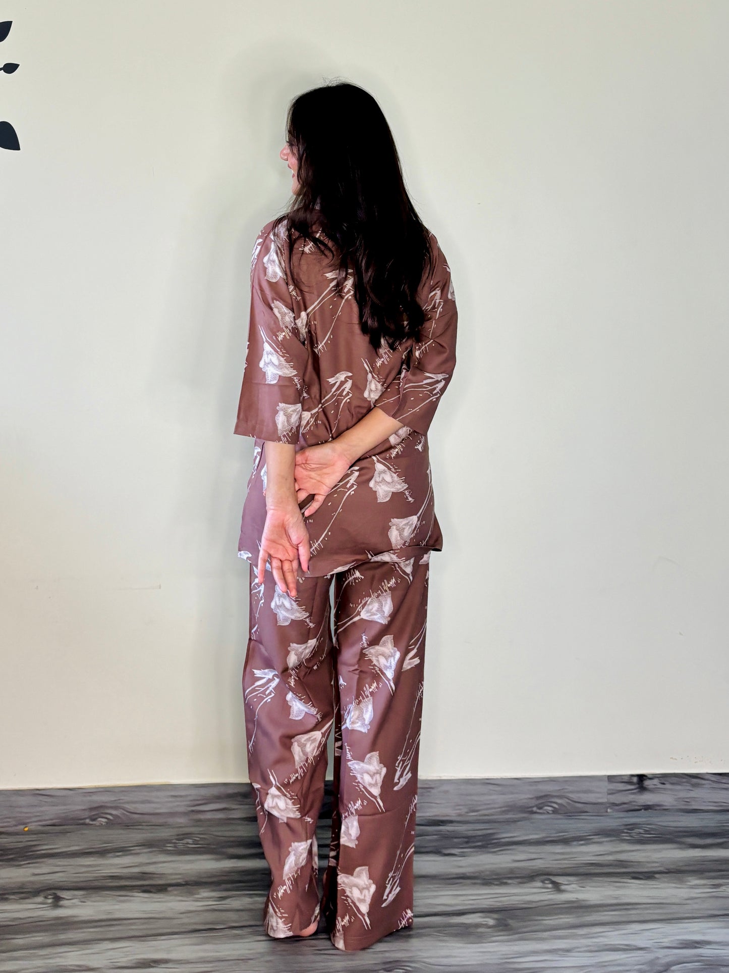 MOCHA MEADOW DRIFT RAYON CO-ORD SET